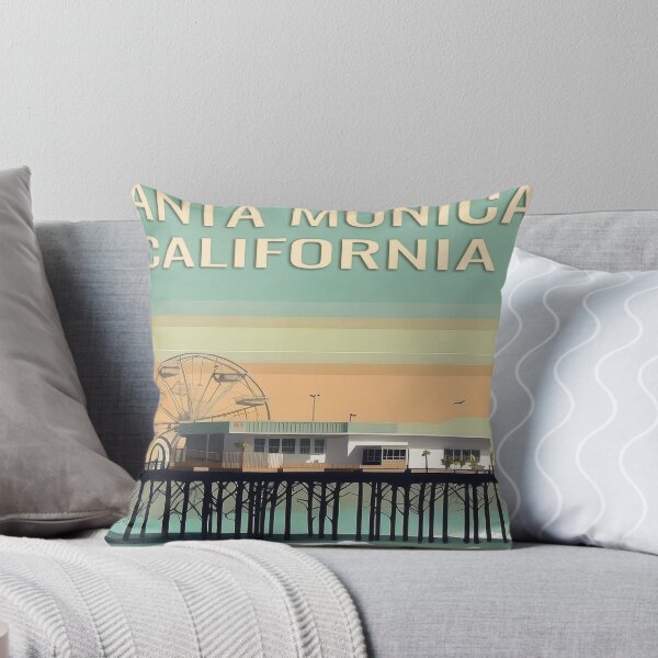 Item preview, Santa Monica, Vintage California Wall Art designed and sold by MarkedArtPrints.