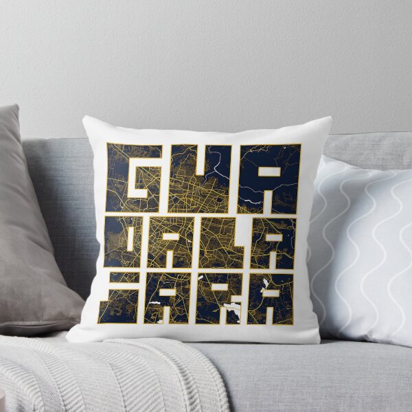 Item preview, Guadalajara City Map Of Jalisco Mexico - Gold Art Deco designed and sold by banisters.