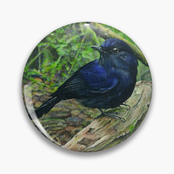 Item preview, White-tailed Robin Bird Illustration – Blue Forest Bird designed and sold by Anna Ratkevich.