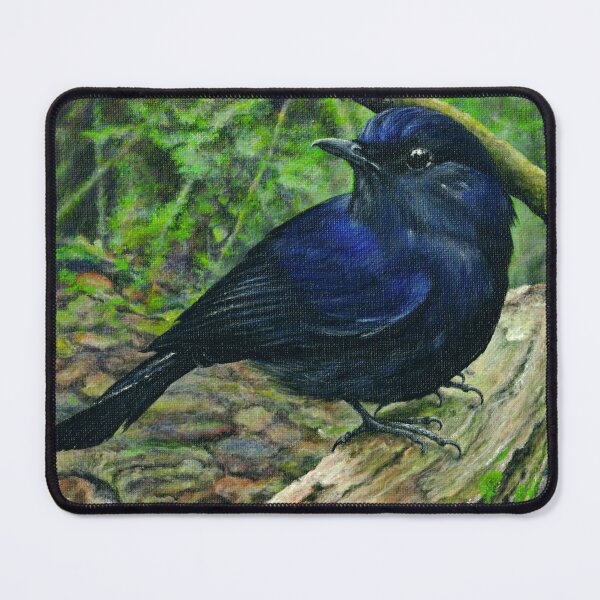 Item preview, White-tailed Robin Bird Illustration – Blue Forest Bird designed and sold by Anna Ratkevich.