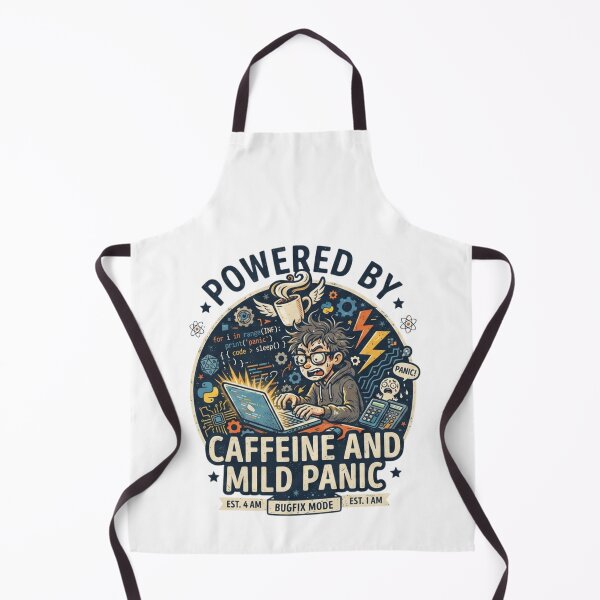 Item preview, Powered by caffeine and mild panic. designed and sold by Niutown.