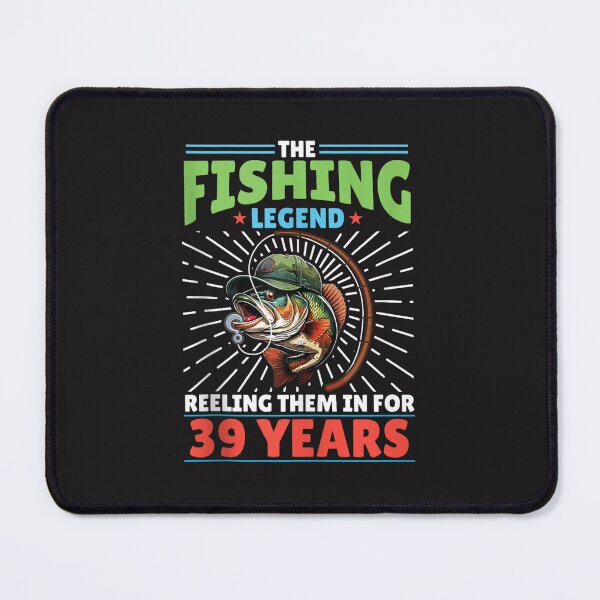 Item preview, Fishing Legend Reeling Them In for 39 Years Funny Fisherman 39th Birthday Gift designed and sold by kiralynstration.