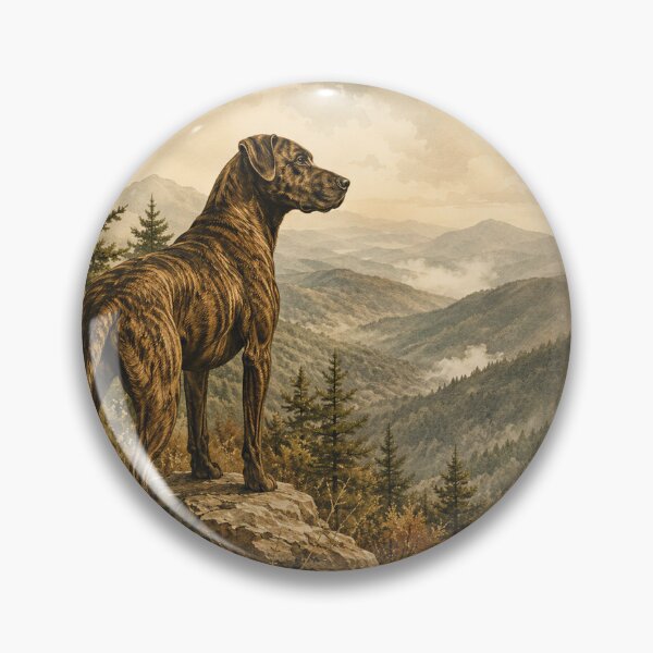 Item preview, Plot Cur Brindle Dog Watercolor Appalachian designed and sold by RebelPawz.