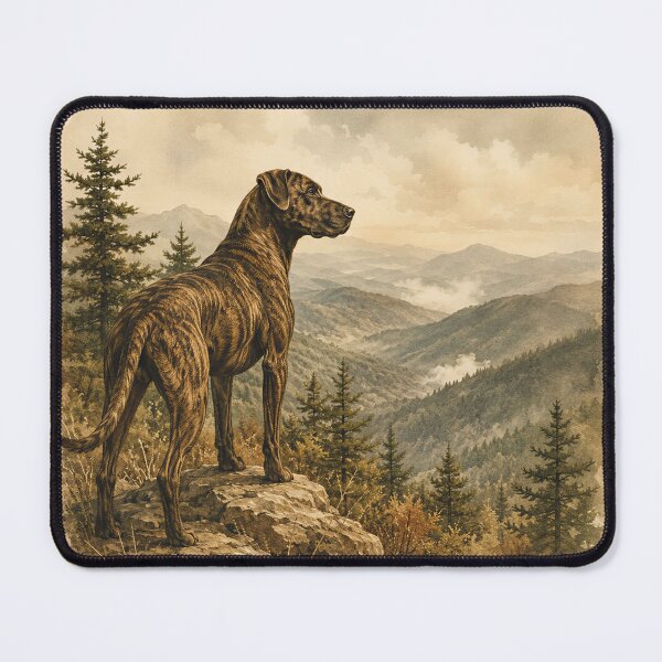 Item preview, Plot Cur Brindle Dog Watercolor Appalachian designed and sold by RebelPawz.