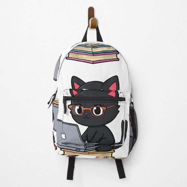 Item preview, Nerdy Black Cat Reading Books Glasses designed and sold by Illustration Rk.