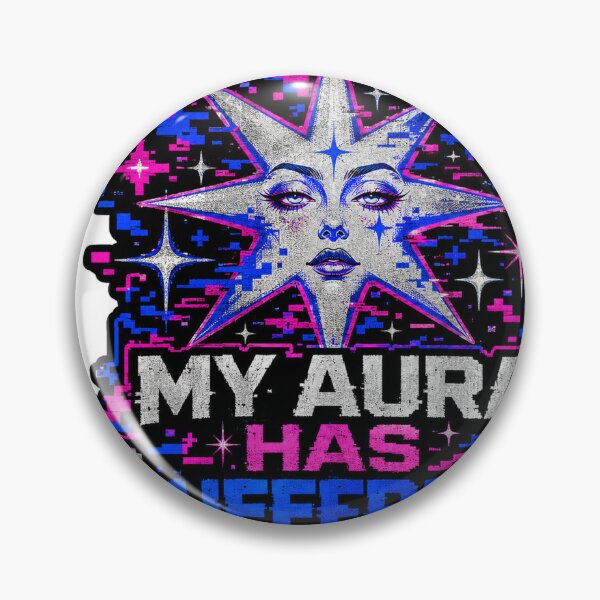 Item preview, My Aura Has Buffering Issues Glitch Glam Star designed and sold by Peak Pop Designs | Funny Gifts, Cozy Art & Cute Animals .