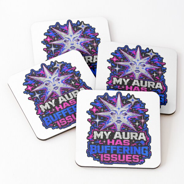 Item preview, My Aura Has Buffering Issues Glitch Glam Star designed and sold by Peak Pop Designs | Funny Gifts, Cozy Art & Cute Animals .