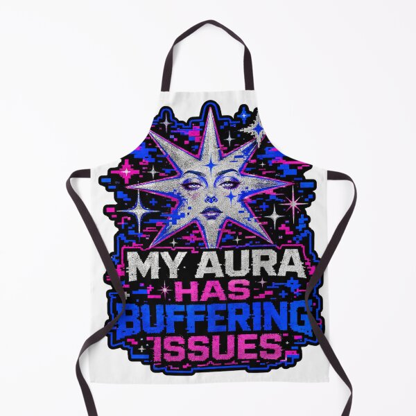 Item preview, My Aura Has Buffering Issues Glitch Glam Star designed and sold by Peak Pop Studio..