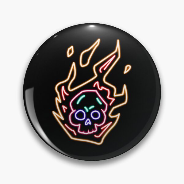 Item preview, Neon Flaming Skull designed and sold by extARTNeos.