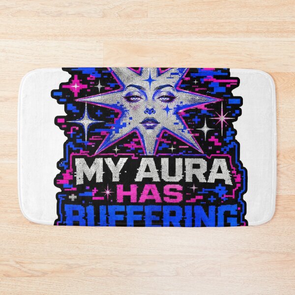Item preview, My Aura Has Buffering Issues Glitch Glam Star designed and sold by Peak Pop Studio..