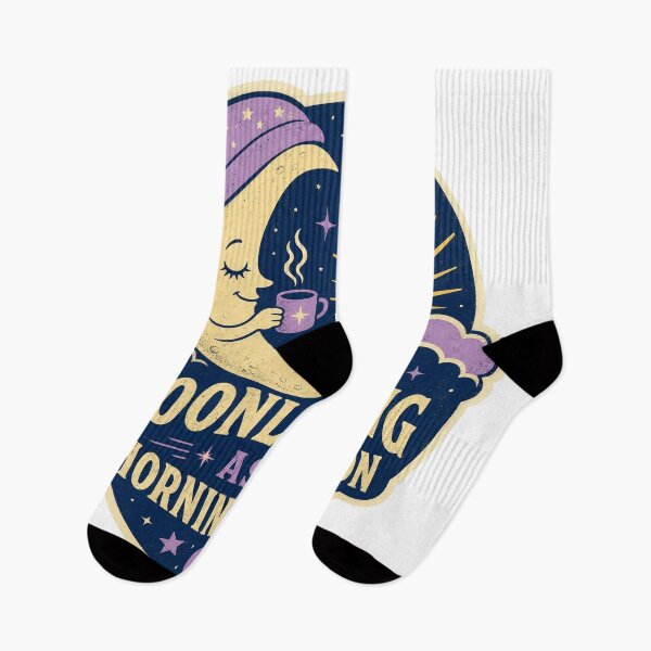 Item preview, Moonlighting as a Morning Person Sleepy Moon designed and sold by Peak Pop Designs | Funny Gifts, Cozy Art & Cute Animals .