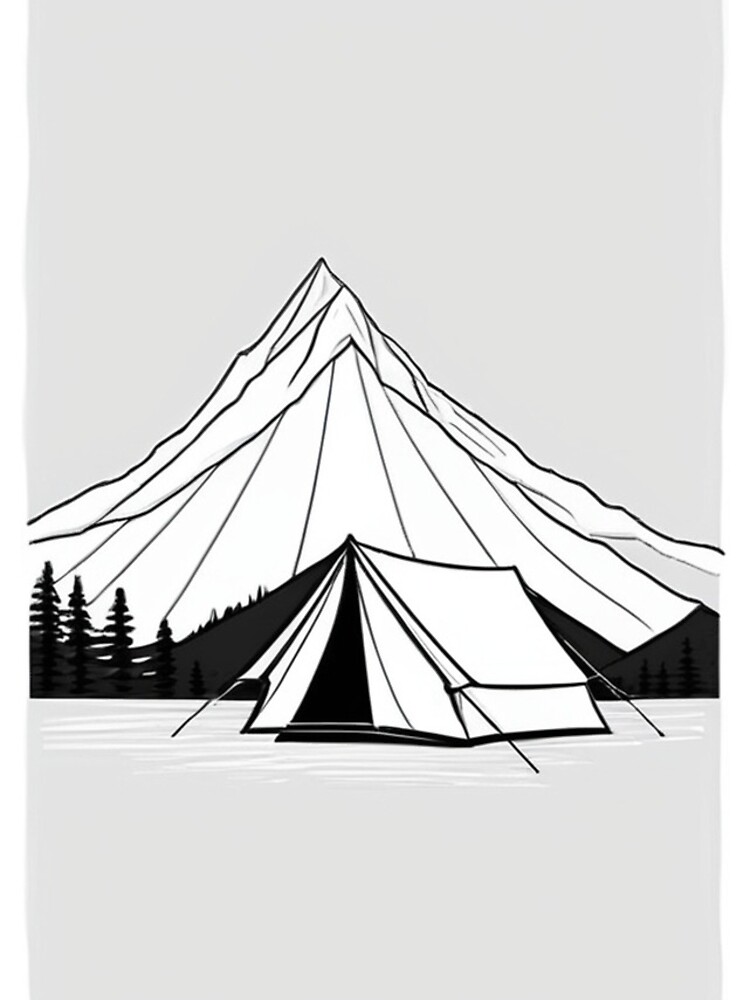 Imagen 4 de 4, Funda de iPhone con la obra Art - Mountainous Landscape and Campsite, 1960s Aesthetic, diseñada y vendida por Reverso-Design.
