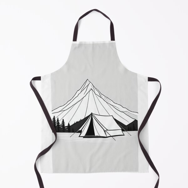 Item preview, Art - Mountainous Landscape and Campsite, 1960s Aesthetic designed and sold by Reverso-Design.