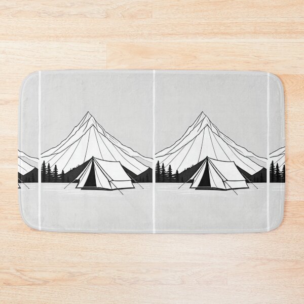 Artikelvorschau, Art - Mountainous Landscape and Campsite, 1960s Aesthetic entworfen und verkauft von Reverso-Design.