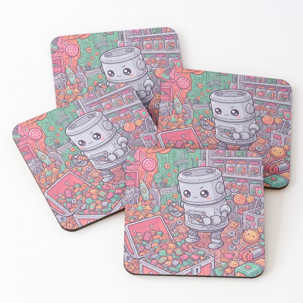 Item preview, Kawaii Robot Tinkering in a Colorful Workshop designed and sold by Itjung-Room.