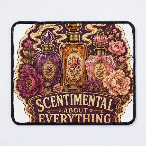 Item preview, Scentimental About Everything Vintage Perfume Bottles designed and sold by Peak Pop Designs | Funny Gifts, Cozy Art & Cute Animals .