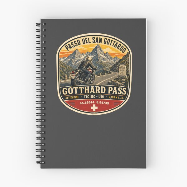 Item preview, Gotthard Pass Switzerland Gotthardpass Motorcycle Sticker TShirt 06 designed and sold by OuterShellUK.