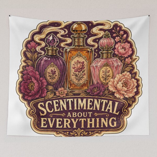 Item preview, Scentimental About Everything Vintage Perfume Bottles designed and sold by Peak Pop Designs | Funny Gifts, Cozy Art & Cute Animals .