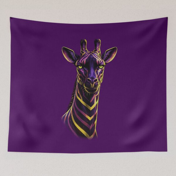 Item preview, Neon Giraffe Cyberpunk Animal Retro Safari Poster designed and sold by K Design Store.