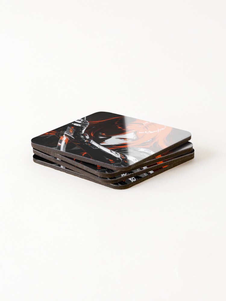 Thumbnail 4 of 5, Coasters (Set of 4), Cyborg Samurai designed and sold by RandomViewer.
