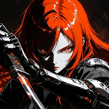 Artwork thumbnail, Cyborg Samurai by Emaple