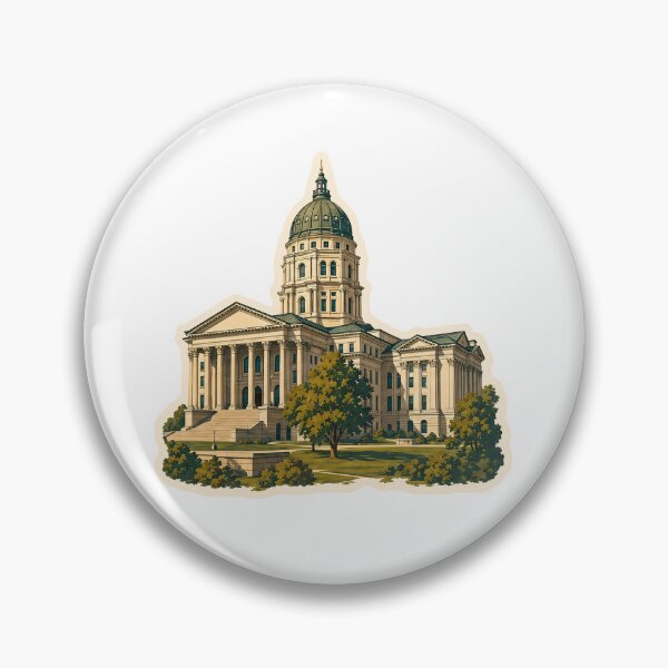 Item preview, Kansas State Capitol Watercolor designed and sold by ChemicalXShop.