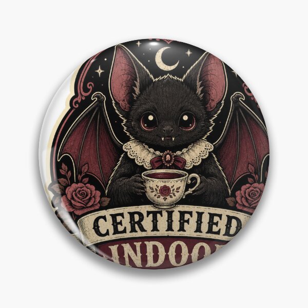 Artikelvorschau, Zertifizierte, niedliche, gotische Fledermaus für den Innenbereich entworfen und verkauft von Peak Pop Designs | Funny Gifts, Cozy Art & Cute Animals .