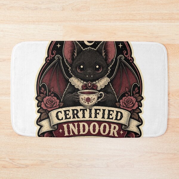 Item preview, Certified Indoor Cryptid Cute Gothic Bat designed and sold by Peak Pop Designs | Funny Gifts, Cozy Art & Cute Animals .