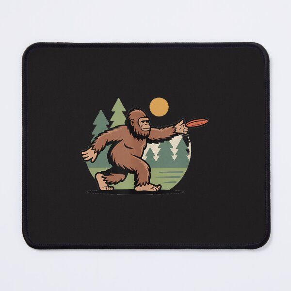 Item preview, Funny Bigfoot Disc Golf Retro Sasquatch Disc Club Forest Design designed and sold by kiralynstration.