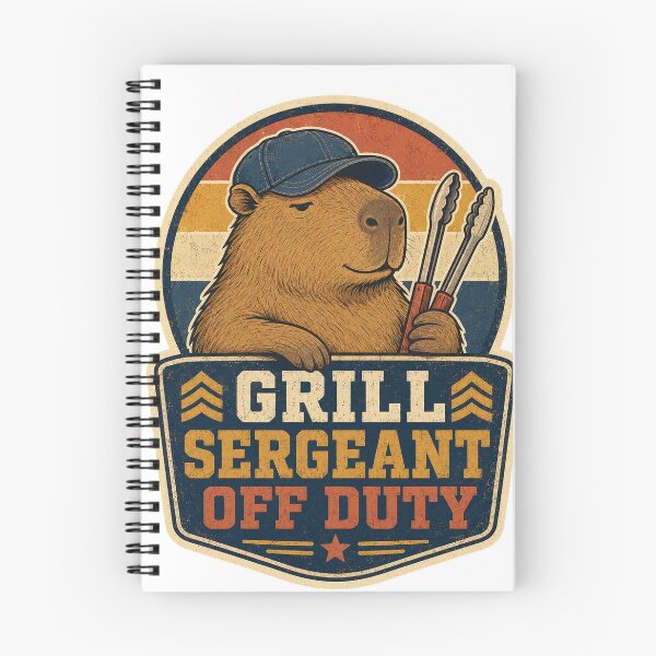 Item preview, Grill Sergeant Off Duty Funny Capybara Barbecue designed and sold by Peak Pop Designs | Funny Gifts, Cozy Art & Cute Animals .