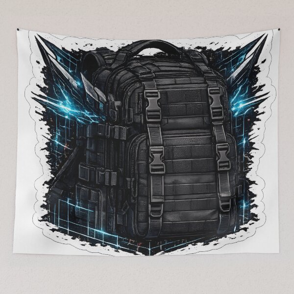Item preview, Cyberpunk Tactical Backpack Techwear Gear Art designed and sold by RiteshCenter .