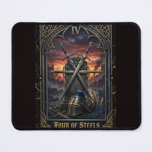 Item preview, Four of Steels- tarot card designed and sold by Studio77-Gothic.
