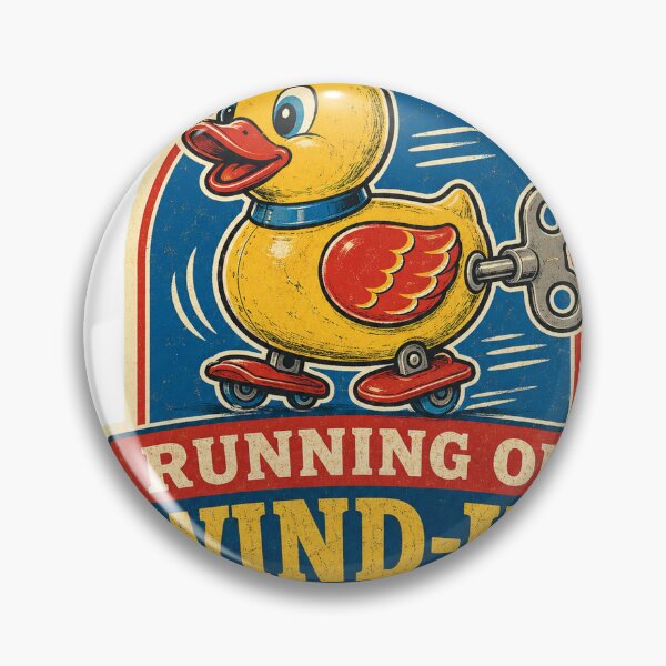 Item preview, Running on Wind-Up Energy Vintage Toy Duck designed and sold by Peak Pop Designs | Funny Gifts, Cozy Art & Cute Animals .
