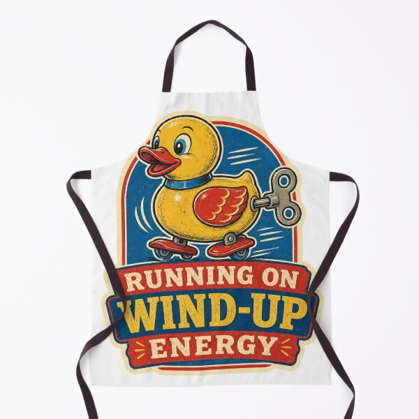 Item preview, Running on Wind-Up Energy Vintage Toy Duck designed and sold by Peak Pop Designs | Funny Gifts, Cozy Art & Cute Animals .