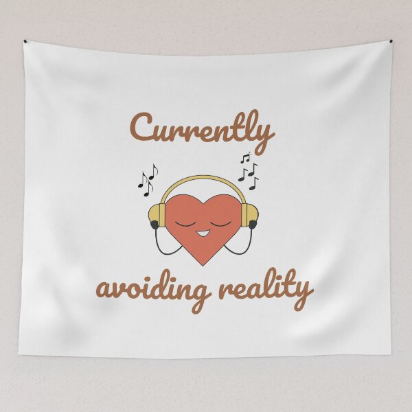 Item preview, Currently Avoiding Reality Musical Heart designed and sold by Rehnair.