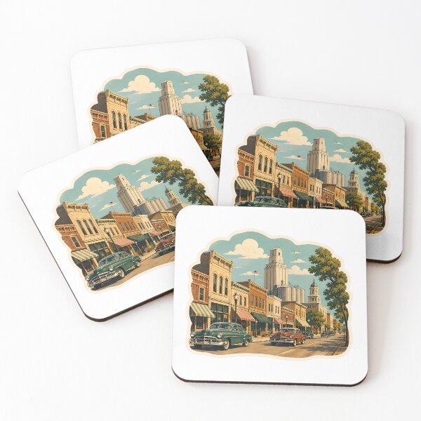 Item preview, Kansas Main Street Watercolor designed and sold by ChemicalXShop.
