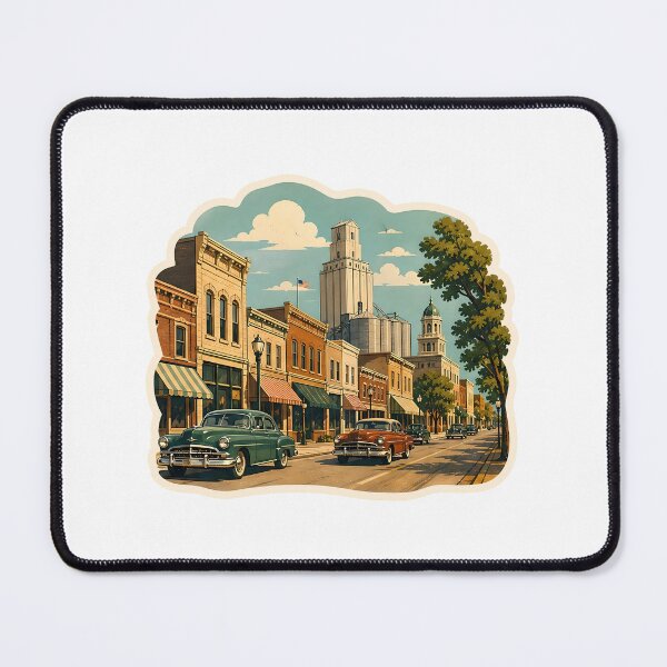 Item preview, Kansas Main Street Watercolor designed and sold by ChemicalXShop.