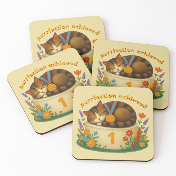 Item preview, Purrfection Achieved designed and sold by TeeHee Puns.