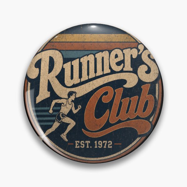 Item preview, Runner's Club – Vintage 70s Athletic Typography Badge designed and sold by Jandedan.