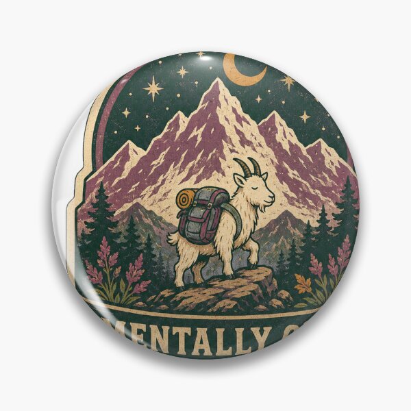 Item preview, Mentally on a Scenic Detour Mountain Goat Adventure designed and sold by Peak Pop Designs | Funny Gifts, Cozy Art & Cute Animals .