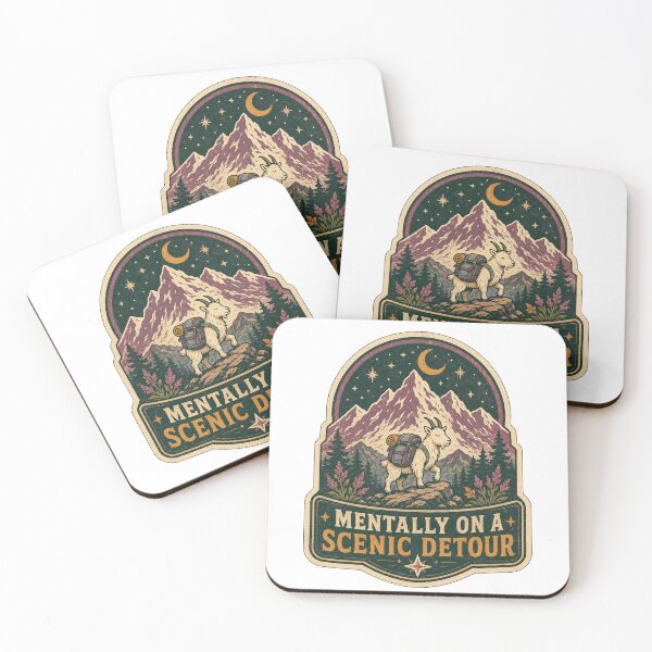 Item preview, Mentally on a Scenic Detour Mountain Goat Adventure designed and sold by Peak Pop Studio..