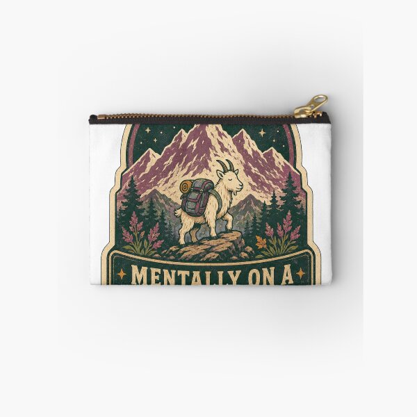 Item preview, Mentally on a Scenic Detour Mountain Goat Adventure designed and sold by Peak Pop Designs | Funny Gifts, Cozy Art & Cute Animals .