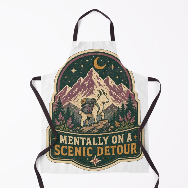 Item preview, Mentally on a Scenic Detour Mountain Goat Adventure designed and sold by Peak Pop Studio..