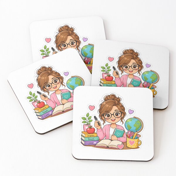 Item preview, Cute Teacher | Kawaii Teacher Gift | Teacher Life Cartoon | Back to School Apple & Books designed and sold by Pixanova.