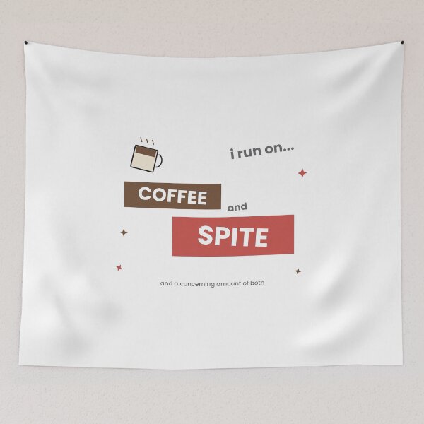 Item preview,  I Run On Coffee And Spite Sticker designed and sold by QuirkyCartel.