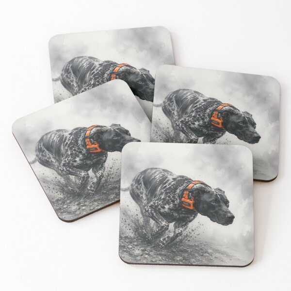 Item preview, Running Plott Hound Cur Dog in Mud Watercolor Art designed and sold by RebelPawz.