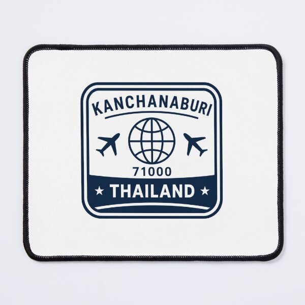 Item preview, Kanchanaburi Thailand Retro Travel Stamp Design designed and sold by Nicha Studio.