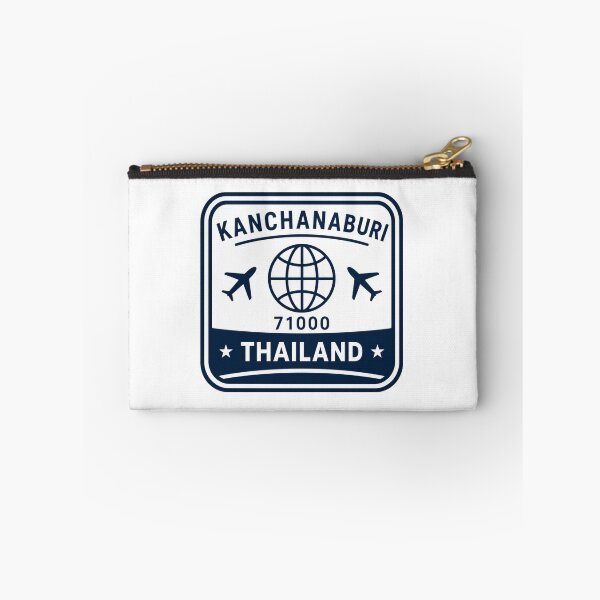Item preview, Kanchanaburi Thailand Retro Travel Stamp Design designed and sold by Nicha Studio.