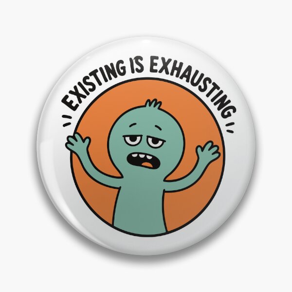 Item preview, Existing Is Exhausting Funny Introvert Sticker designed and sold by bubendisart.