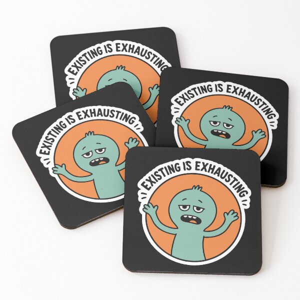 Item preview, Existing Is Exhausting Funny Introvert Sticker designed and sold by bubendisart.